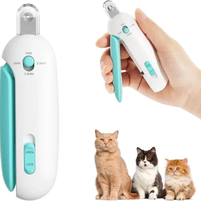 Pet Nail Clippers with Safety Guard, Adjustable Aperture Cat Claw Cutter made of Stainless Steel & ABS, Precision Trimming