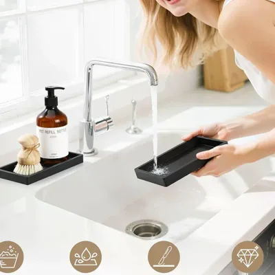 Silicone Aromatherapy Tray Bathroom Vanity Storage Marble Storage Silicone Ornament