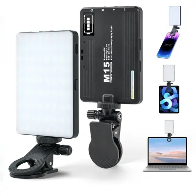 Dual color Video Light Portable LED Camera Light Panel Rechargeable DSLR Lighting for Vlogging Photography Video Conference