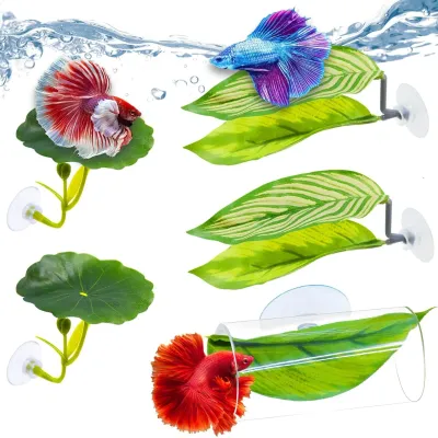 1 PC Betta Fish Hammock Soft Aquarium Decor Plastic Plants that Won’t Damage Fishtail Tank Fish Spawning Grounds Resting Bed