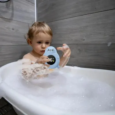 Baby bath thermometer Tub Temperature Monitor Hot Cold Water Resistant Temperature Warning Monitor Upgraded Sensor LED display