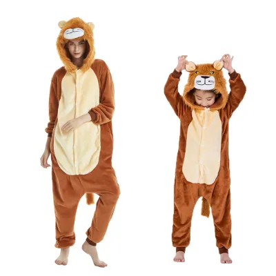 Children Pyjamas Unicorn Pajamas Animal Kigurumi Lion Costume Men Women Anime Cosplay Clothes for Kids Boy Winter Warm Onesies