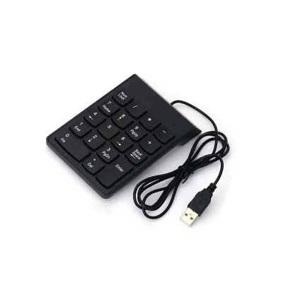 Wired Numeric Keyboard USB Numpad Electronic Desktop Keypad Replacement