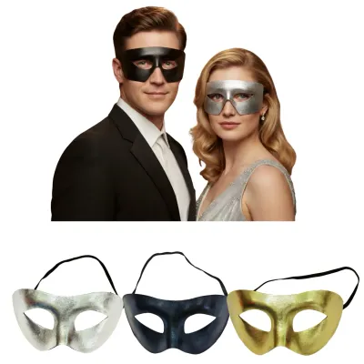 Classic Retro Venetian Masquerade Mask Half Face PVC Plastic Eye Mask for Men Women Halloween Prom Party Gold Black Sliver Masks
