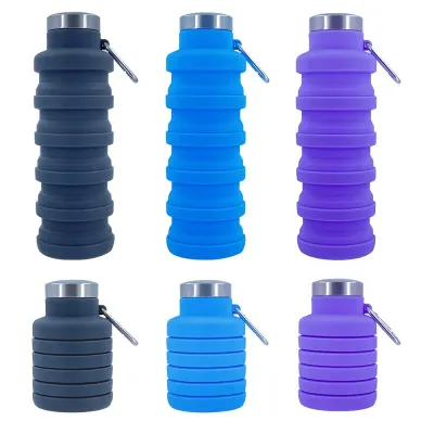 1pc Collapsible,Reuseable BPA Free Silicone Foldable Bottles Portable Hiking Cup For Outdoor Mountaineering Tours Barware