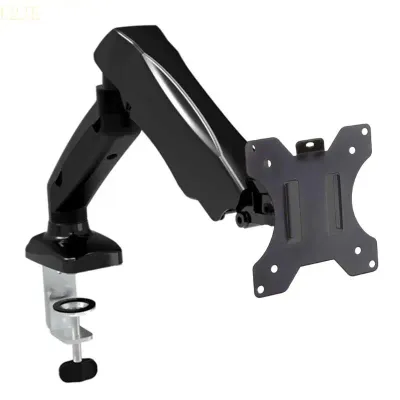 U2JE Single Stand Mount Heavy-Duty Fully Adjustable Desk Clamp Arms for Computer Screens Fits Most 13-27'' Monitors