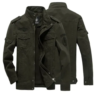 Lynjacye Size M-6XL Mens Field Jacket Army Military Style Jacket Windbreaker Bomber Coat Military Men's Tactics Motor Jackets