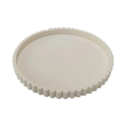 Round 23 cm Silicone Tray for Bathroom Vanity Kitchen Counter Coffee Table Organizer Elegant Matte Finish Design
