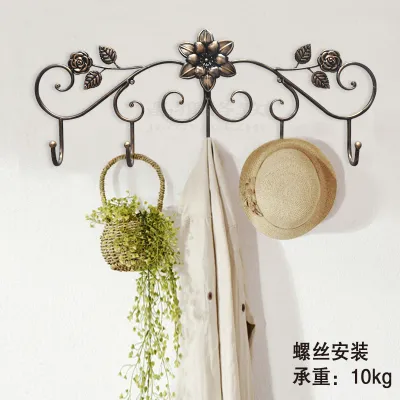 Vintage Wall Coat Rack Creative European-style Hooks No Drill Adhesive Wall Hooks for Decor Heavy Duty Hanging Coat Hooks