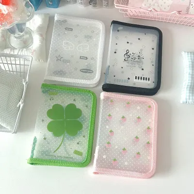 Large Capacity Storage Bag Sticker Organizer Bag A6 Clear Storage Pouch Clear Transparent Storage Bag For Desk Drawers