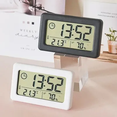 Digital Clock Alarm Clocks Bedroom Decoration Desk. Bedrooms 12/24H Thermometer Hygrometer Table Powered LED Bedside Electronics
