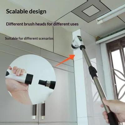 HOMEFISH Cordless Spin Scrubber Electric Cleaning Brush for Bathroom Kitchen Toilet Multipurpose Household Cleaning Tool