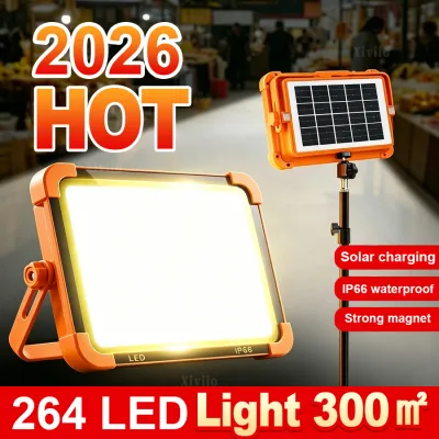 Solar Rechargeable Camping Lantern IP66 Waterproof Portable Tent Camping Light Power Bank For Outdoor Emergency Lighting