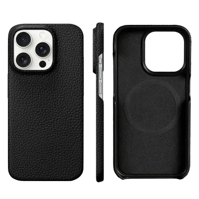 LANGSIDI Natural Cowhide Leather Magsafe Case for iPhone 16/15/Pro Max/Pro/Promax/15Pro/16Pro Luxury Magnetic Phone Back Cover