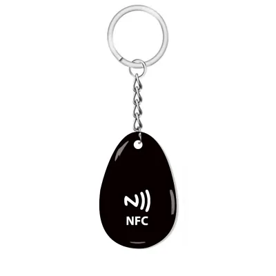 Keychain Digital Business Card Smart NFC Epoxy Tag Instantly Share Contact Info Social Media Payment Apps and More