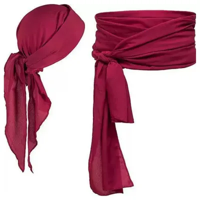 1Pc Unisex Women Men Halloween Pirate Cosplay Costume Accessories Medieval Headscarf And Sash Belt Set for Themes Party Cosplay