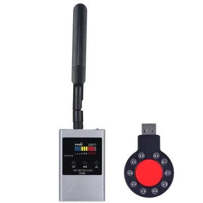 Professional Anti Spy Wireless RF Signal Detect Bug GSM Audio GPS Tracker Cam Eavesdropping Device Finder Hidden Camera Scanning