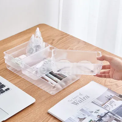 Transparent Organizer Bins Stackable Desk Drawer Organizers Acrylic Box Clear Plastic Storage Box Jewelry Box Cosmetic Organizer