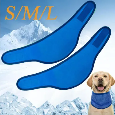 1-10PCS Pet Cooling Scarf for Dog Summer Ice Silk Bandana Reusable Cooling Neck Wrap Bib for Small Medium Large Pets Heat Relief