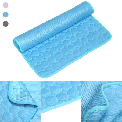Pet Cooling Mat Dog Cat Sleeping Pad Cool Ice Silk Moisture-proof Mattress Cushion Summer Small Animal Cold Bed 5 sizes
