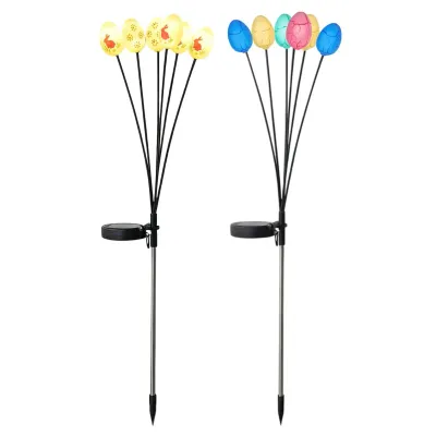 Solar Easter Egg Stake Lights Swaying Solar Garden Lights Outdoor Waterproof for Lawn Patio Backyard Pathway Spring Decorations