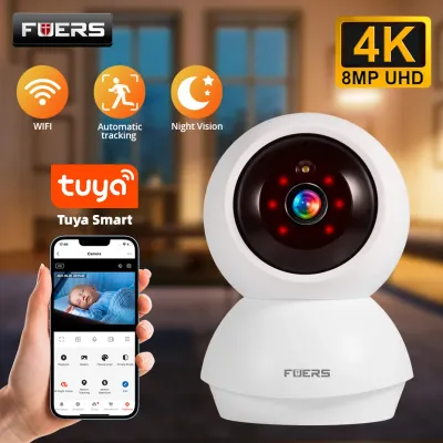 Fuers 5MP WiFi Camera Tuya Smart Home Indoor Wireless IP Surveillance Camera AI Detect Automatic Tracking Security Baby Monitor