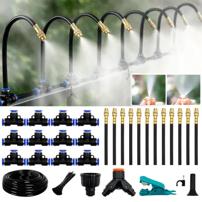 DIY Free Bending Universal Spray Kit For Greenhouse Garden Flowers Plant Watering Irrigation Patio Misting Cooling System