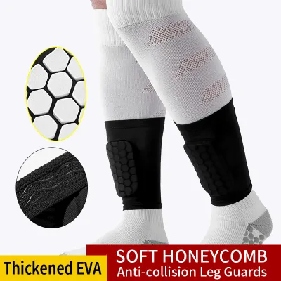 1 Pair / Single Soccer Shin Guards Honeycomb EVA Pads, Non-Slip Breathable Calf Sleeves for Adults & Youth Football Training