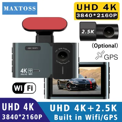 4K 3840*2160P Dash Cam WIFI GPS Mini CAR DVR Front And Rear 2.5K Dual Lens Black Box Room Camera Night Vision 24H Parking