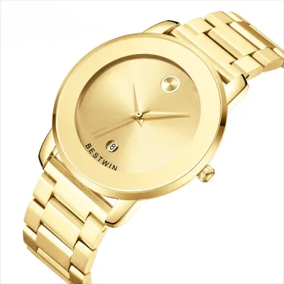 Unique Ultra Thin Men’s Quartz Watch Gold Minimalist Classic Fashion Luxury Top Brand Waterproof Wristwatch for Men Gift Clock