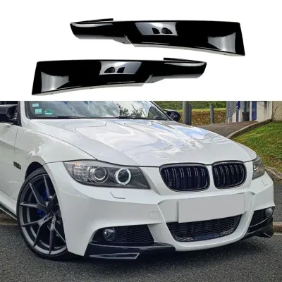M-Tech Style Front Bumper Lip Spoiler for BMW 3 Series E90 320i 330i LCI 2009-2012 Exterior Body Kit Modification Accessories