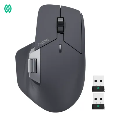 Rapoo MT760PRO/MT720PRO Wireless Mouse Bluetooth 5.0 Multi-Device 12000 DPI 2K Polling Rate Ergo for Work Gaming Quiet Clicks