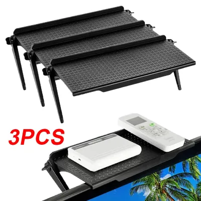 3PCS TV Screen Top Storage Shelf Adjustable Monitor Storage Rack Computer Desktop Display Stand TV Router Storage Rack