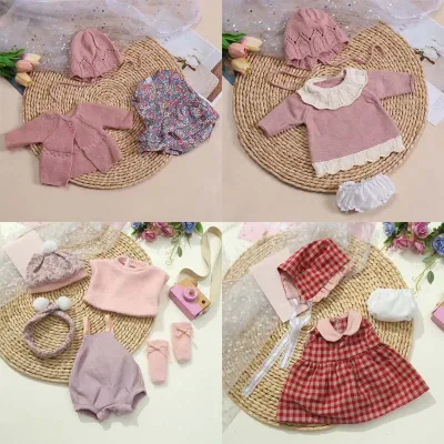 Doll Clothes for 45cm 17inch Reborn Doll Clothes Accessories Cute Fashion Reborn Baby Dolls Dress Set Children Birthday Gifts To