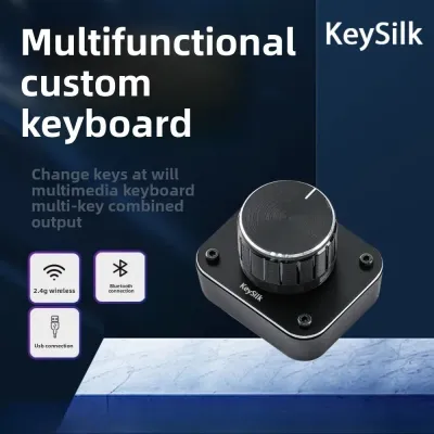 Keysilk 3Mode Volume Controller Wireless Multifunctional Knob Mini Portable 2.4g Bluetooth Short-Cut Control Office Accessories