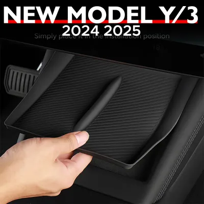 For TESLA Model Y Launch 2025 Model 3 2024 Highland Wireless Charging Silicone Pad Cover Center Control Bottom Mat