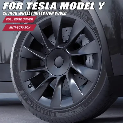 YIKUN For Tesla Model Y 20 Inch 4PCS Rim Wheel Hub Protection Rims Patch Protectors Wheel Guard Covers Accessories 2018-2024