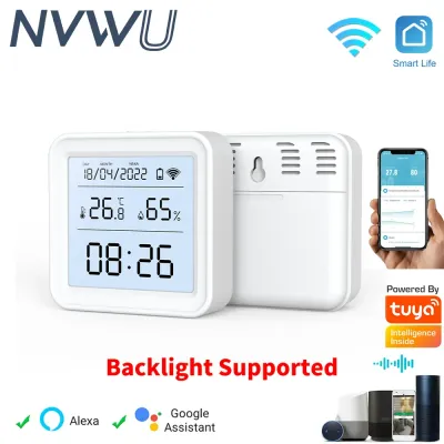 Zigbee or WiFi Temperature Humidity Sensor Tuya Smart Home Thermometer APP SmartLife Work With Alexa Google Assistant