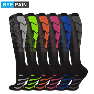 1Pair Compression Socks for Men Women 15-20 mmHg Medical Support for Running Nurses Flight Pregnancy Circulation Athletic Socks