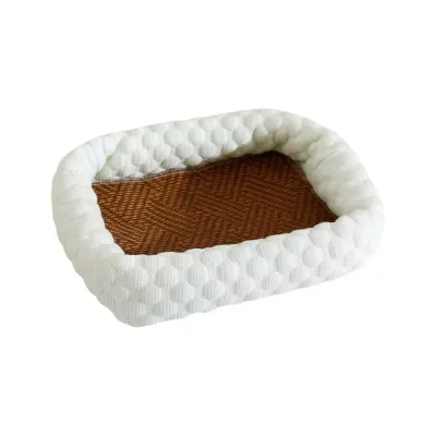 Breathable Hamsters Bed Pad Detachable with Double-sided Mat Rabbits Cooling Cushion Anti-slip Bottom Chew-Proof Small Pet Nest