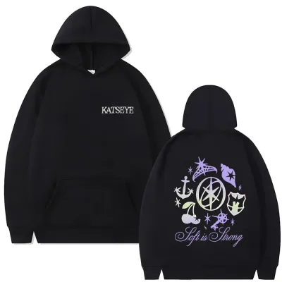 Korean Kpop Katseye Gabriela Graphic Hoodie Men Women Hip Hop Fashion Oversized Streetwear Male Y2k Aesthetic Hooded Sweatshirt