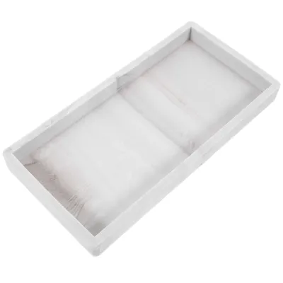 Vanity Tray Silicone Bathroom Counter Organizer for Cosmetics Toiletries Rings Keys Easy Clean Decorative Tray