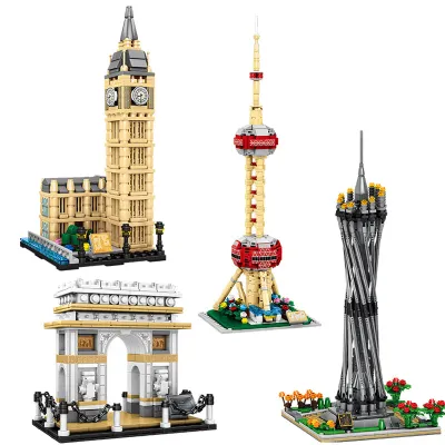 2024 City Architecture Building Blocks Big Ben London L'Arc de Triomphe Oriental Pearl TV Tower Construction Bricks Toys Gifts