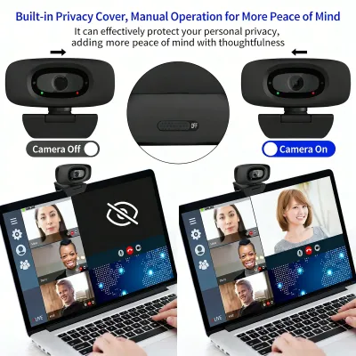 4K FHD 1080P Full HD PC Webcam With Microphone, For USB Desktop & Laptop,Live Streaming Webcam For Zoom/Teams/Google Meet