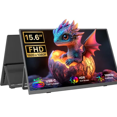 UPERFECT 15.6 inch Touch Portable Monitor FHD 100% sRGB 60Hz HDR HDMI USB-C Travel Screen External Display For Laptop MacBook