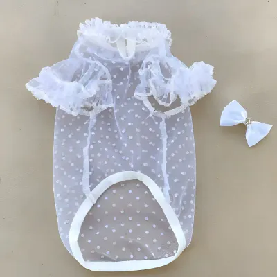 Dog Breathable Vest Small Medium Dogs T Shirt Summer Pet Costume Puppy Cooling Suit Clip Outdoor Walking Clothing Pet Supplies