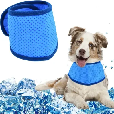 1-10PCS Pet Cooling Scarf for Dog Summer Ice Silk Bandana Reusable Cooling Neck Wrap Bib for Small Medium Large Pets Heat Relief