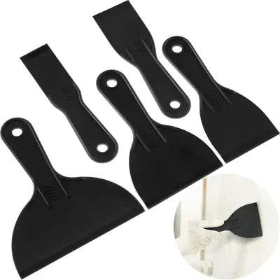 5/6pcs/Set Durable Plastic Scrapers Wall Spackle Putty Knife For Wallpaper Removal, Plastering, And Hole Filling Shovel Scraping