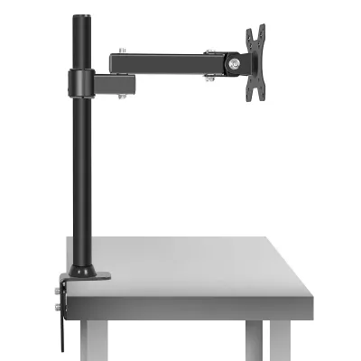 HILLPORT Monitor Desk Mount Arm - Single LCD TV Table Mount Tilt 360 Rotate Stand VESA 75/100 Bracket for 10-27" Monitors