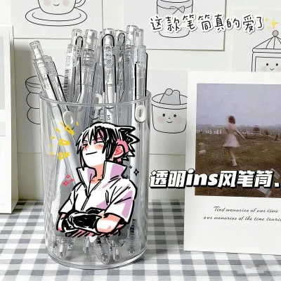 Naruto Anime Pen Holder Organizer Storage Cylinder Plastic Students Desk Office Cute Style Large Capacity Makeup Brush Holder